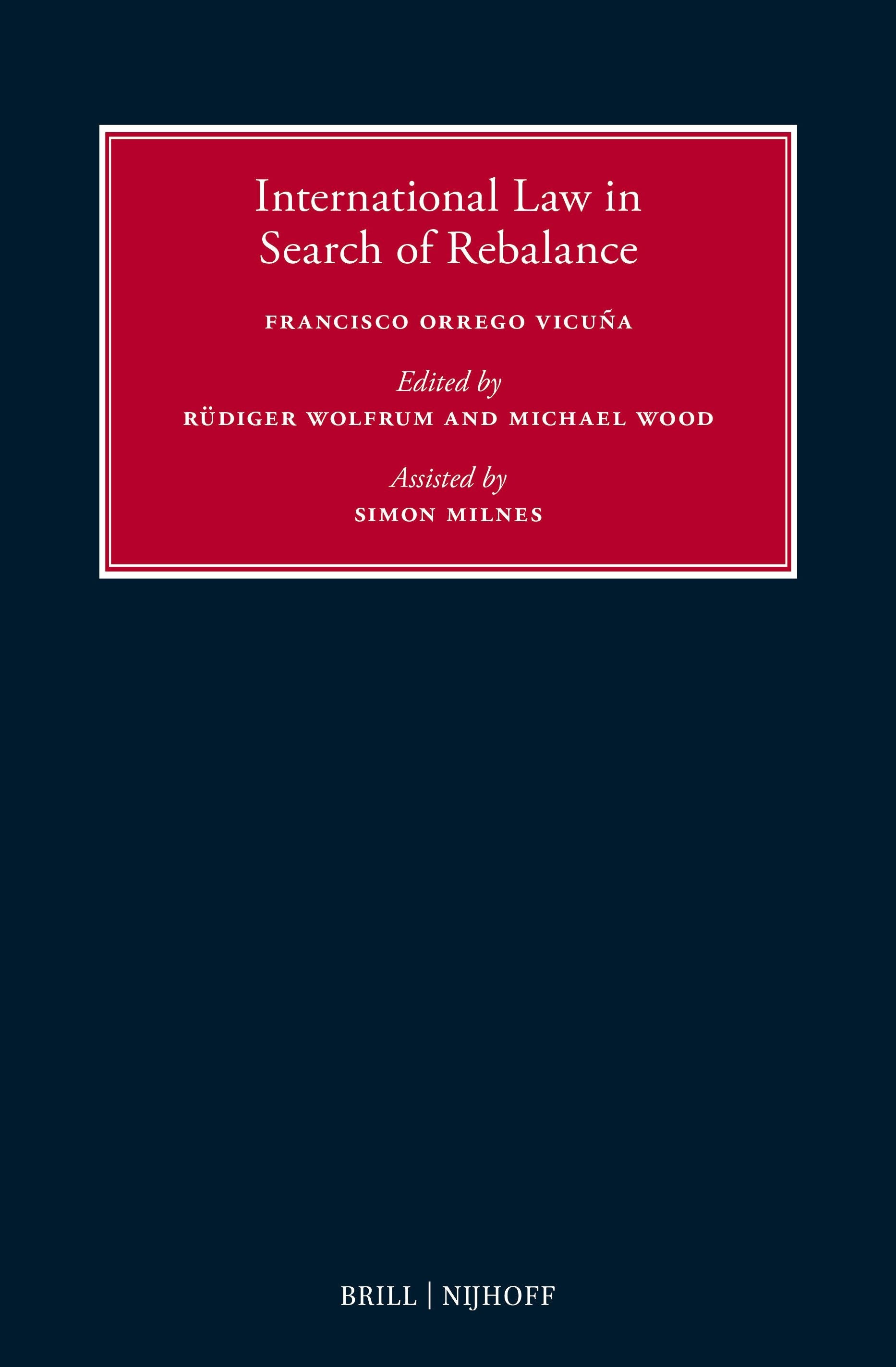 Book cover image for International Law in Search of Rebalance ISBN: 9789004721371